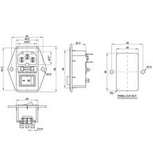 1PC 10A 250V 3 Pin IEC320 C14 AC Inlet Male Plug Power Socket With Fuse Switch 2024 - buy cheap