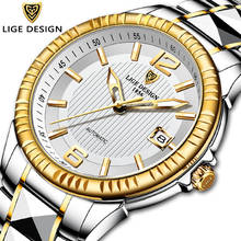 LIGE Men Watch Luxury Automatic Mechanical Wrist Watch Men Stainless Steel 50m Waterproof Sport Watches Male Relogio Masculino 2022 - buy cheap