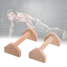 1 par de barras duplas de madeira para flexão, suporte durável, único, dobráveis, handstand, presilha 2024 - compre barato
