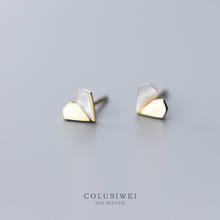 Colusiwei Minimalist Shell Heart Earrings for Women Stylish Gold Color Stud Earring Korean Authentic 925 Sterling Silver Jewelry 2024 - buy cheap