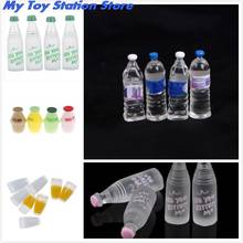 4pcs mini Mineral water bottles Dollhouse Miniature Toy Doll Food Kitchen living room Accessories Kids Gift Pretend play toys 2024 - buy cheap