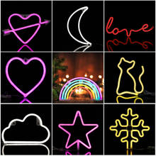 LED Neon Light Wall Art Sign Lights Rainbow Model Lamp Bedroom Decoration Home Party Wedding Decoration Xmas Gift Neon Lamp 2024 - buy cheap