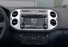 Panel de salida de aire de Control Central de coche, cubierta embellecedora de ABS cromado para Tiguan 2009 a 2015, accesorios de estilismo, 4 piezas 2024 - compra barato