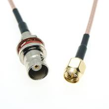 Sma macho plug para bnc porca fêmea anteparo o-ring jumper trança fpv rf coax rg316 cabo s 2024 - compre barato