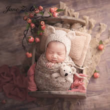 Jane Z Ann Newborn photography props Bohemian style hand-woven linen mattress baby studio shooting accessories basket filler 2024 - buy cheap