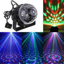 Светодиодный RGB-прожектор для дискотеки, сценическое освещение для диджея, диско-шар, лазерный проектор со звуковой активацией, лампа с эффектом музыки, рождественской вечеринки, дома, 3 Вт 2024 - купить недорого