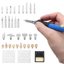 37pcs Engraving Pen Set Electric Soldering Iron Wood Burning Kit Flipping Word Embossing Pyrography Tool Craft 2024 - buy cheap