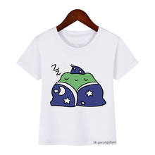 Purple Grapes Frog Graphic Print T-shirt for Boys/girls Cute Funny T Shirts Summer Tops Harajuku Kids T Shirt Boys Clothes 2024 - buy cheap