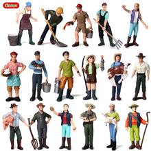 Oenux, bonecos de agricultor, animais de ação, estatuetas, brinquedos bonecos para crianças 2024 - compre barato