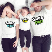Family Matching Outfits Father Mother Daughter Son Letter Print T-shirt Clothes Dad Mom and Me Baby Summer Tshirt Family Look 2024 - buy cheap
