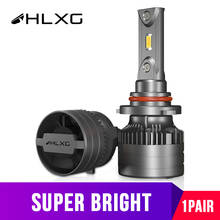 Hlxg-lâmpadas led canbus para faróis automotivos, h7, hb4, 9012, hir2, h11, h8, 20000lm, hb3, 9005, 9006, h4, turbo 2024 - compre barato