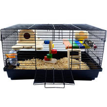 Hamster cage base cage golden silk bear Dutch rat iron cage to prevent bite large nest flower mouse 2024 - buy cheap