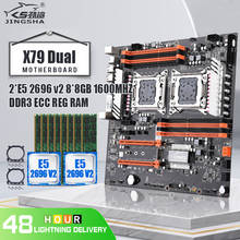 JINGSHA X79 Dual CPU LGA2011 Motherboard with 2*E5 2696 V2*2 and 8 Channel DDR3 8*8GB=32GB ECC REG RAM Placa Madre M.2 Slot 2024 - buy cheap