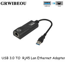 Grwibeou проводной USB 3,0-Gigabit Ethernet RJ45 LAN (10/100/1000) Мбит/с сетевой адаптер Ethernet Сетевая карта для ПК оптовая продажа 2024 - купить недорого