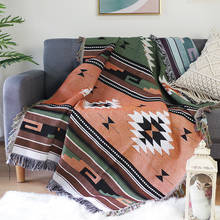 Cobertor de sofá com linha de vento estilo nórdico, cobertor, toalha, dupla face, decoração para casa 2024 - compre barato