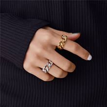 Women Rings Chunky Chain Chain Rings for Women Couples Vintage Handmade Twisted Geometric Finger Jewelry Party Gifts 2024 - buy cheap