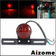 Motorcycle Custom LED Brake Stop Tail Light w/ Number Plate Light Bracket Stop Light For Honda Yamaha Suzuki Kawasaki Cafe Racer 2024 - buy cheap