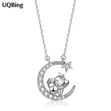 925 стерлингового серебра Ox циркон женские ожерелья с подвесками зодиака ювелирные подарки 2021 2024 - купить недорого