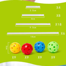 Bolas de palos de plástico, 72 piezas, Kit de construcción, juguete educativo para niños 2024 - compra barato