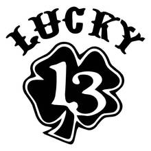 Funny Lucky 13 Clover Shamrock Car Sticker Automobiles Motorcycles Exterior Accessories Reflective Vinyl Decal for BMW VW Audi 2024 - buy cheap