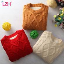Lzh suéter infantil de malha, quente, para outono inverno para crianças 4 5 6 7 8 9 10 anos 2024 - compre barato