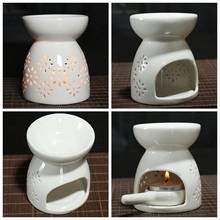 Белая креативная Ночная ароматическая лампа, керамическая горелка для эфирного масла, свеча, благовония, ароматерапия, печь 2024 - купить недорого