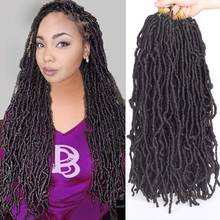 Xtrend Synthetic Nu Soft Locs Crochet Braid Faux Locs Curly Hair Braids Extension For Women 18'' 21 Strands Per Pack Black Brown 2024 - buy cheap