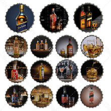 Tapa de botella de cerveza y whisky, carteles de lata de Metal, placas de decoración de pared para hogar, Pub, Bar, cartel artístico de placa de Metal Vintage 2024 - compra barato