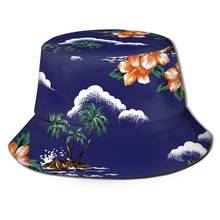 CINESSD Bucket Hat Unisex Bob Caps Hip Hop Gorros Hawaiian Islands Summer Panama Cap Beach Sun Fishing Hat 2024 - buy cheap