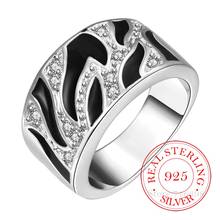 925 пробы серебряные кольца для мужчин и женщин женский двойной крест Cz Кристалл Марки Infinity Ring Bague Серебро 925 Anillos Mujer/fdafa 2024 - купить недорого