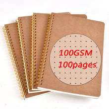 Dotted Journal A5 B5 Kraft Paper Drawing Notebook Grid Blank Pads Travel Note Notebook for School Supplies Gift D50 BRC 2024 - buy cheap