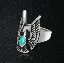 2020 модное властное индивидуальное кольцо с головой орла, унисекс, нержавеющая сталь, натуральный камень, Орлиный коготь, кольцо, креативное простое кольцо 2024 - купить недорого