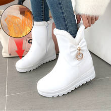 Plus Size 34-42 New Winter Casual Flat Platform Snow Boots Women Warm Fur Platform Booties Ladies Height Increasing Shoes Woman 2024 - buy cheap