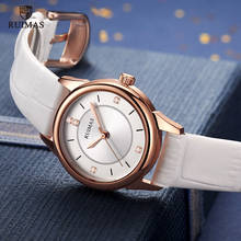 RUIMAS Genuine Leather Women Watches Top Brand Luxury Stylish Quartz Wristwatch Female Clocks Relogios Femininos L6779 White 2024 - buy cheap