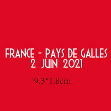 Detalles del partido de Francia frente a galés, detalles del partido de Francia frente a galés, insignia de fútbol, impresión por transferencia térmica, 2021 2024 - compra barato