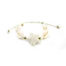 Personality element volcanic starfish natural shell accessories bracelet retro style women 2024 - buy cheap