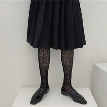 Calcetines altos de encaje Retro Lolita para mujer, medias largas de rejilla hasta la rodilla, pantimedias transparentes para pierna, medias de vestir de alta elasticidad 2024 - compra barato