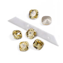 Jonquil-diamantes de imitación de cristal para decoración de uñas, piedras de alta calidad con forma de cojín de Color, 8mm, 10mm, 12mm 2024 - compra barato