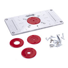 Aluminium Router Table Insert Plate Woodworking Benches Table Saws for RT0700c  Wood Plate Machine Engraving 4 Rings Tool 2024 - buy cheap
