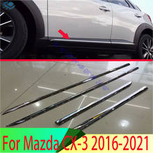 For Mazda CX-3 2016 2017 2018 2019 ABS Chrome Side Door Line Garnish Body Trim Accent Molding Cover Bezel Styling Protector 2024 - buy cheap