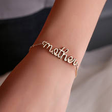 Fashion Simple Mother Daughter Letter Bracelet Charming Women's Party Gold Color Bracelet Mother's Day Jewelry Gift For Mother 2024 - купить недорого