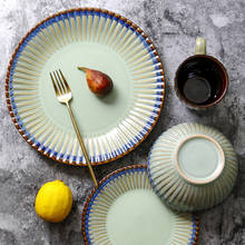 LingAo-Juego de platos de cerámica nórdicos, combinación de tazones y tazas, plato occidental, plato de fruta para el hogar, plato individual para el desayuno 2024 - compra barato