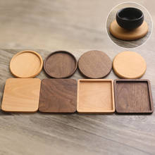 Walnut Wood Coasters Placemats Heat Resistant Tea Coffee Cup Pad Round Square Non-slip Insulation Table Drink Mat Home Decor 2024 - buy cheap