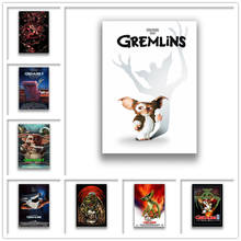 Gremlins filmes revestidos em papel branco, impressões de papel imagem clara, sala de estar, quarto, bar, marca de arte para casa 2024 - compre barato