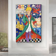 Поп-арт Маленький принц холст Художественная живопись граффити художественный плакат печать настенная живопись для гостиной Декор для дома 2024 - купить недорого