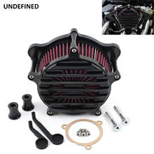 Black Air Filter Motorcycle Intake Cleaner System Fence Style For Harley Twin Cam EVO DynaFXR 93-2017 Touring Road Glide Softail 2024 - buy cheap