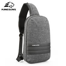 Kingsons bolsa de ombro mensageiro para homens pequenos sacos crossbody masculino feminino sling saco meninos casual peito saco 9 polegada 2024 - compre barato