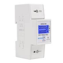 Medidor de vatios DDS015M 230V y analizador de potencia, medidor de consumo eléctrico multifuncional, con reinicio 2024 - compra barato