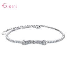 Pulsera sencilla de Plata de Ley 925 auténtica para mujer, brazalete de boda, joyería fina, venta al por mayor 2024 - compra barato