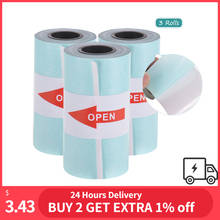 3 Roll Printable Sticker Paper Roll Direct Thermal Paper with Self-adhesive 57*30mm for PeriPage A6 Pocket Thermal Printer Paper 2024 - buy cheap